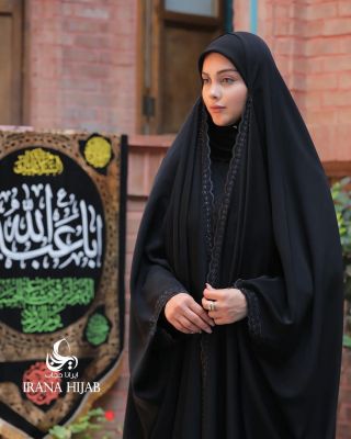 چادر عربی گلدوزی ظریف طرح S
