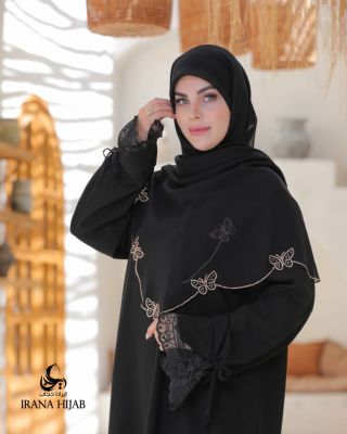 روسری حریر نگین پروانه 
