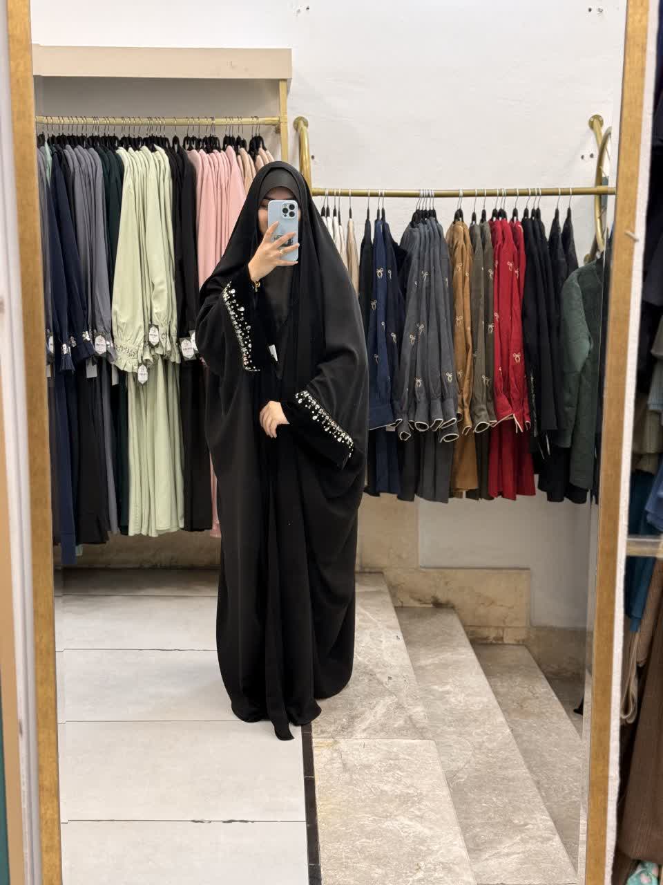چادر عربی عبایی مخمل جواهر