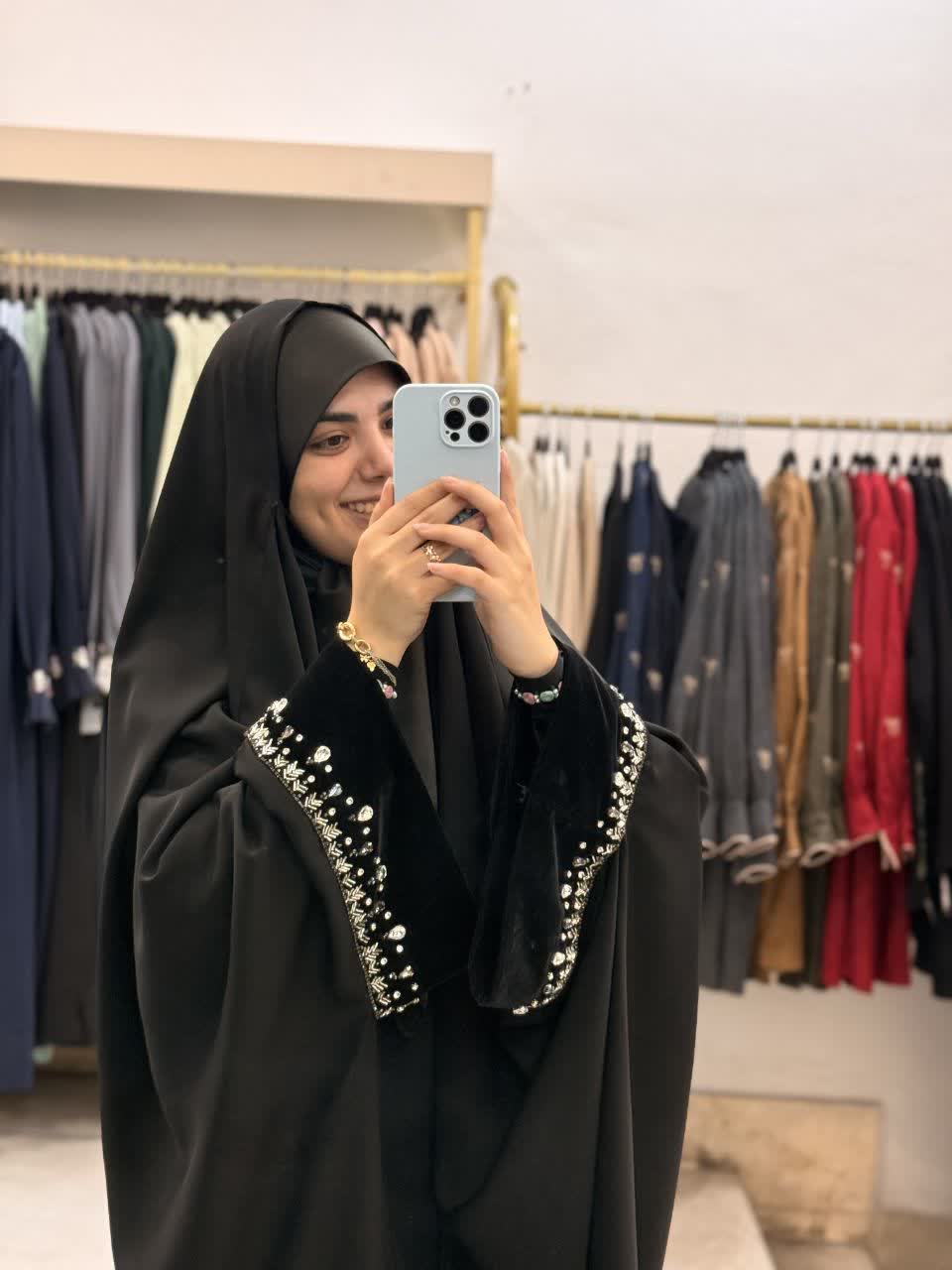 چادر عربی عبایی مخمل جواهر
