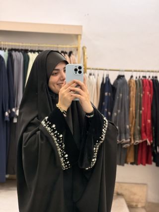چادر عربی عبایی مخمل جواهر