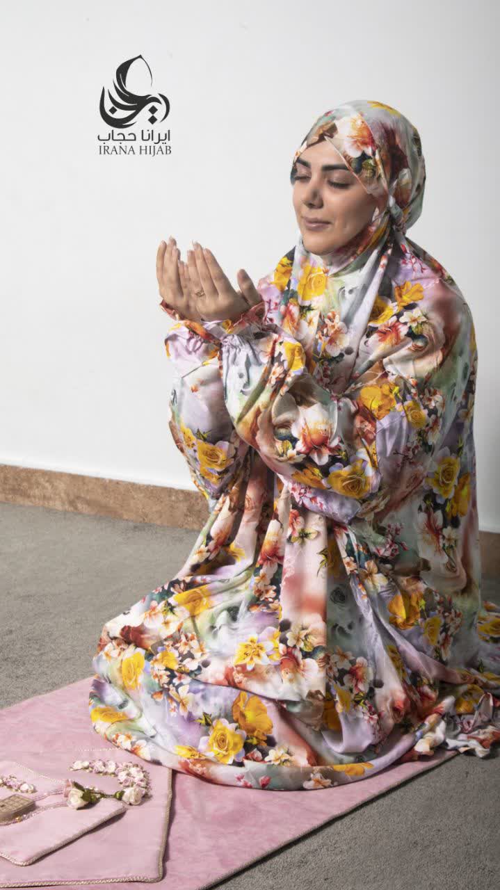 چادر نماز آستین دار طرح 2